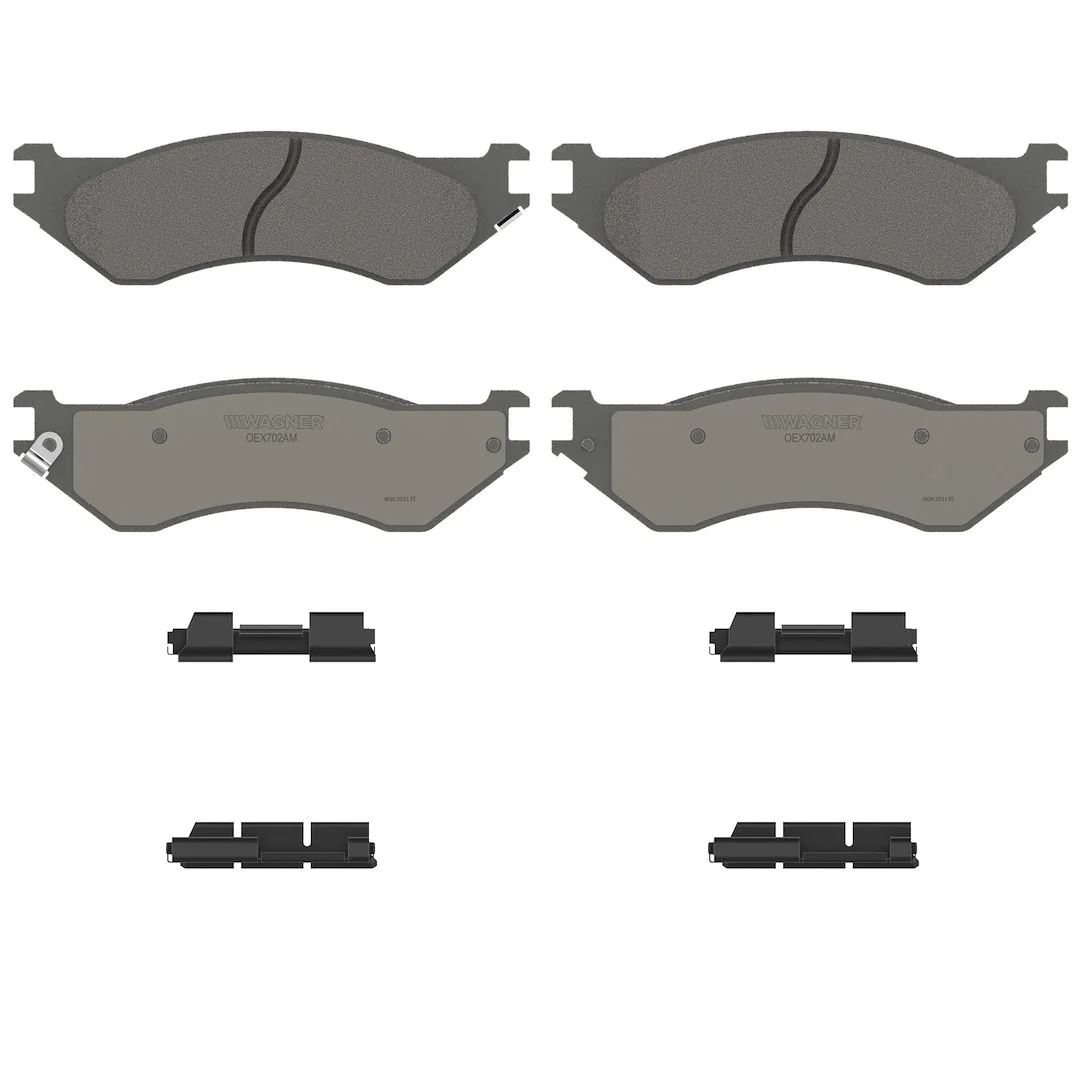 OEX702AM – WAGNER BRAKE Brake Pad, FMSI Number D702-7752 Semi-Metallic Set Of 4 With Mounting Hardware